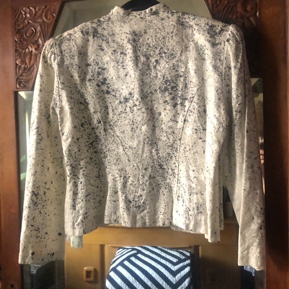 Retro 80s Up-cycled Splatter Paint Jacket Size 10 - Picture 5 of 16